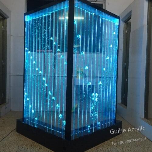 Waterfall Style LED Wall Screen, 90 Degree Splicing Bubble Wall Water Panel For Fish Tank