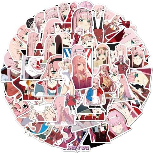 10/30/50Pcs/Set Anime DARLING In The FRANXX Stickers Waterproof PVC Laptop Luggage Guitar Skateboard VSCO ZERO TWO kids Sticker