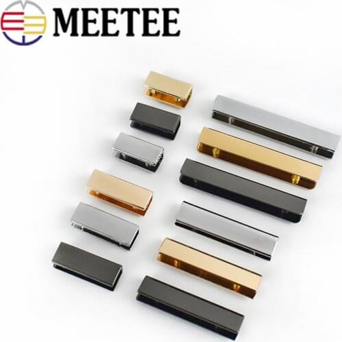 10pcs 19/25/39/52mm Bag Strap Cover Clasp Screw Purse Decor End Clips Edges Corner Protector Belt Tails Plugs DIY Leather Craft