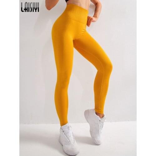 LAISIYI Women Gym Leggings Fitness Running Pant High Waist Tummy Activewear Energy Seamless Push Up Fitness Sportswear Gym Wear