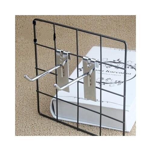 15pcs Coarse supermarket shelf hook net hook silver grid straight hook net piece iron net hook jewelry display