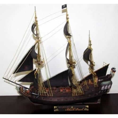 DIY Assemble 3D Model Paper Model Ship Pirates Of The Caribbean Black Pearl Ancient Sailing Sailboat Warship Ship Funs Gifts