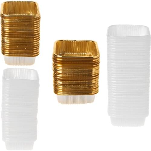 50g 100g Square Moon Cake Trays Mooncake Package Box Container Holder 100Pcs