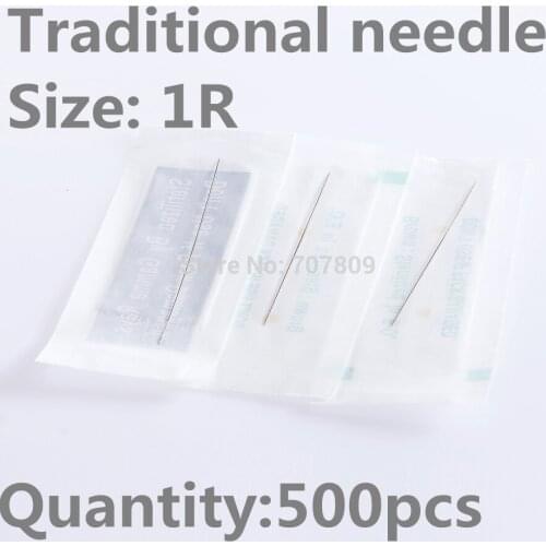 500pcs NEW Tattooing Makeup Needles 1RL Sterilized Disposable Makeup Eyebrow Needles and Tattoo Eyebrow Needles Free Shipping
