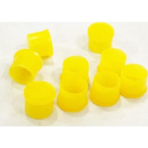 500pcs Yellow SMA RP-SMA Female Plastic Covers Dust Cap RF Adapter Connector