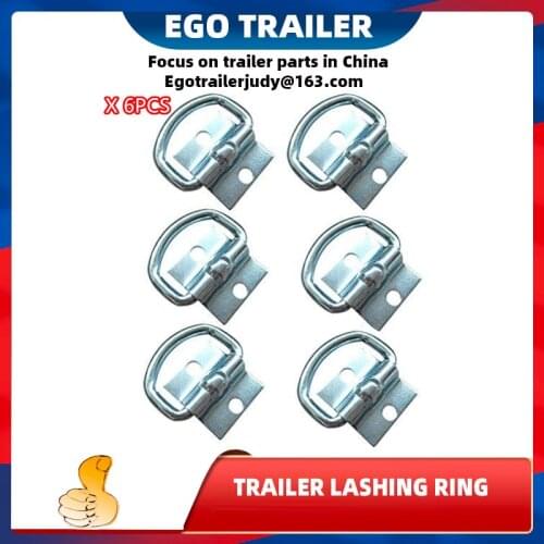 Tie Down Rings Lashing Ring With Staple Cleat 6 Pack , Lashing Point deck ring, rope ring D ring anchor trailer parts
