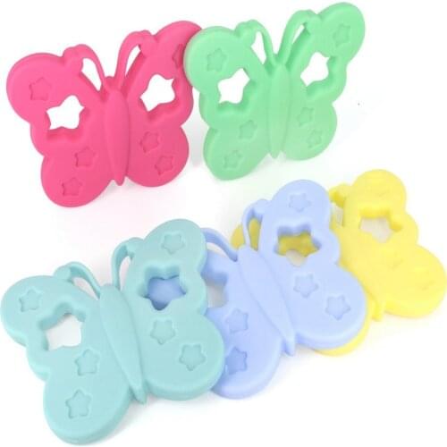 Butterfly Teether Silicone Chew Toy Baby Nursing Tool Teething Pendant Food Grade