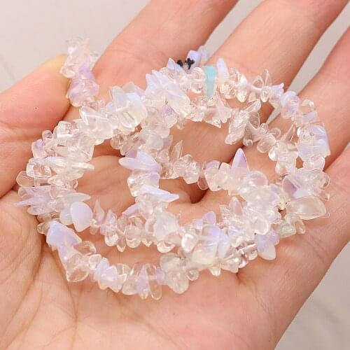 Length 40cm Natural Opal Unshaped Crushed Stone Beads For Women Men Charm Gift DIY Bracelet Necklace Jewelry Making 3x5-4x6 mm