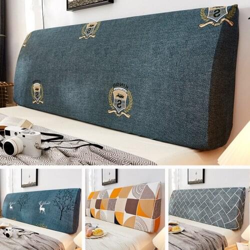 Cartoon Printed Bed Head Cover Soft Cover Nordic Style Elastic All-inclusive Bed Headboard Cover Full Enclosed Dust-proof Cover