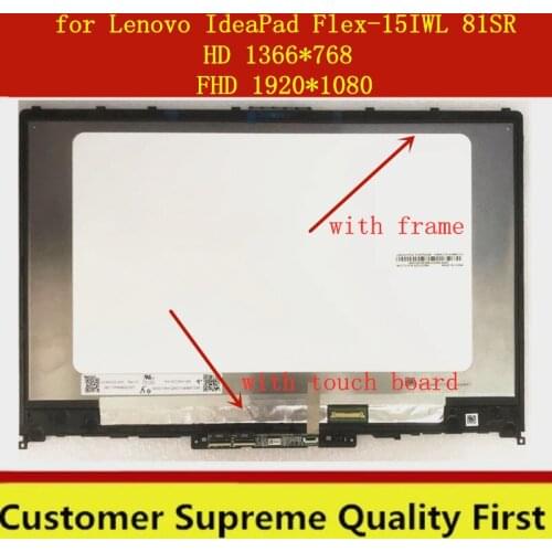 For Lenovo Ideapad FLEX-15IWL LED LCD Touch Screen Digitizer Display Assembly 15.6" FHD HD IPS Replacement Notebook panel