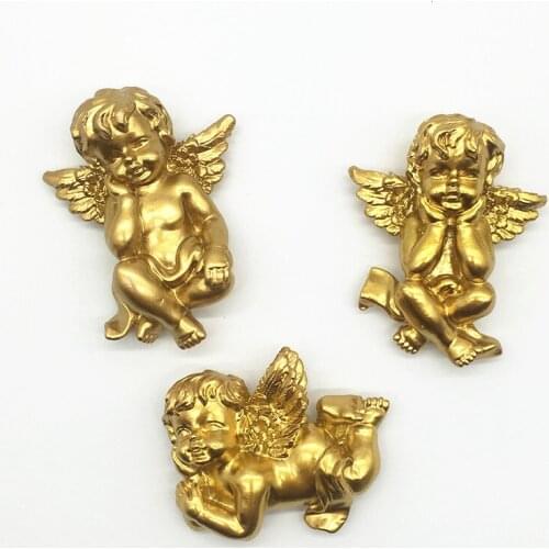 Classic 3D Resin Refrigerator Sticker Gold Angel Fridge Magnets Children Blackboard Magnet Kid Toys