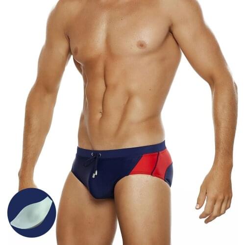 2021 New Swimsuit Swimsuit Men Summer Mens Swimming Trunks Sexy Push Pad Swimsuit Beach Surf Swimming Vacation Shorts