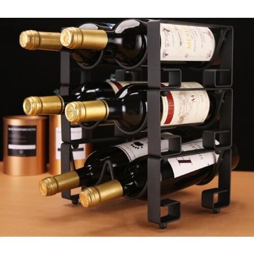 2 bottles Metal red wine rack red wine rack display room Bar Hotel display creative display wine bottle rack home European