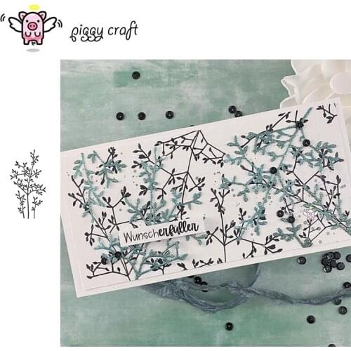 Piggy Craft metal cutting dies cut die mold Branch leaves decoration Scrapbook paper craft knife mould blade punch stencils dies
