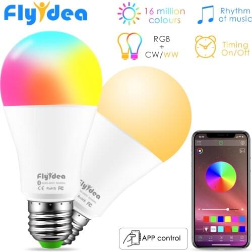 New Wireless Bluetooth Smart Bulb LED 10W RGB Magic Lamp E27 Color Change Light Bulb Smart Home Lighting Dimmable IOS / Android