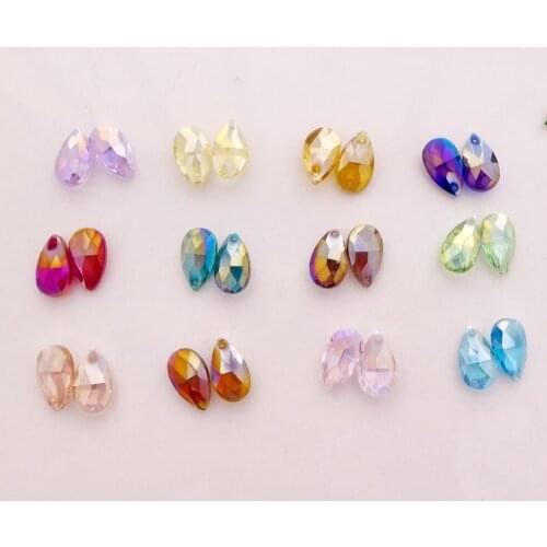 Wholesale 60pcs/lot AAA Top Qualit hot sale new 16mm 6106 Crystal almond/pear Pendant special novel plated colors Free Shipping