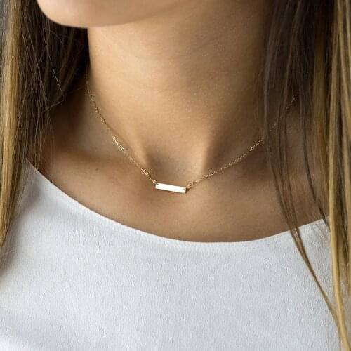 JUJIE Stainless Steel Minimalist Chokers Necklace For Women 2021 Dainty Gold color Necklaces Jewelry Dropshipping/Wholesale
