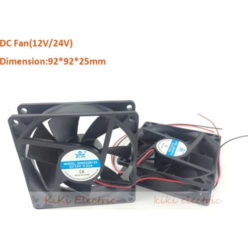 Plastic 90 Series DC12V Airflow Axial sleeve bearing Fan 92*92*25mm Cooling Fan /Cooler for Electric Cabinet or PC XFS9225
