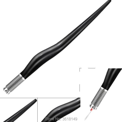 Transparent Black PCD Tattoo Manual Pen for Permanent Makeup Eyebrow Lip Microblading Pen Embroidery Pen Handmade Pen