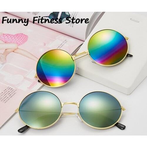 Vintage Fashion Bicycle Sunglasses Round Lens Glasses Unisex Cool Motorcycle Cycling Eyewear Goggle UV Protection Sunglasses