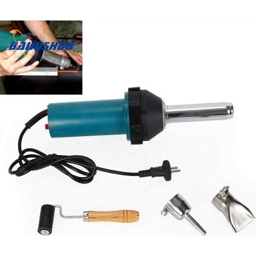 220V Hot Air Guns Plastic Welding Torch Welder Heat Hot Tools Kit with Nozzle & Roller Welding Machine
