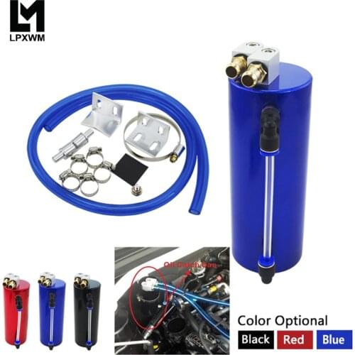 Universal 350ML Aluminum Racing Oil Catch Tank/Can Round Can Reservoir Turbo Oil Catch can TK62