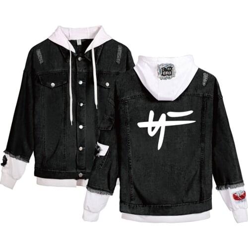 High Quality NF Hoodies Men/Women Denim Jacket Sweatshirt Mix and match casual Idol Nate Feuerstein Hoodies Mens Denim Jacket