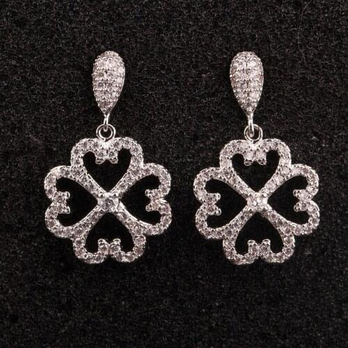 Female Korean Style Copper Fashion Earrings For Women AAA Zircon S925 Silver Needle Gift To Girlfriend Jewelry 2021