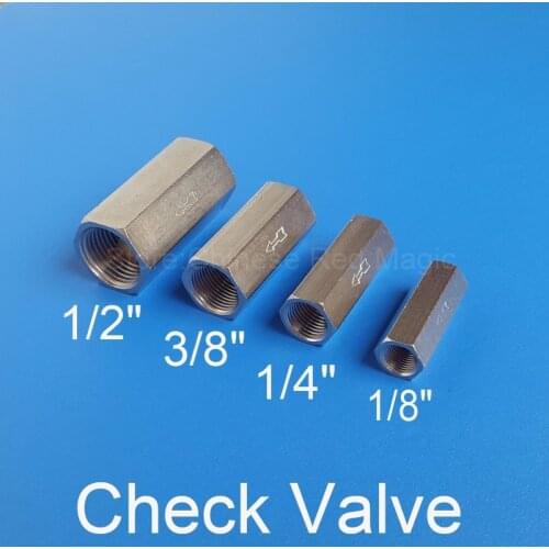 1/4" 12.5mm Full Metal one way check valve water check valve fuel and vacuum check valve pump