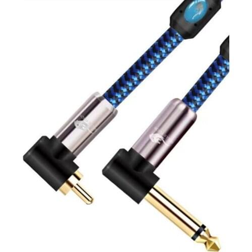 1/4 inch Mono TS 6.35mm Male to RCA Male Audio Cable For Mixer Console AV Amplifier Home Theater Devices 1m 2m 3m 5m 8m