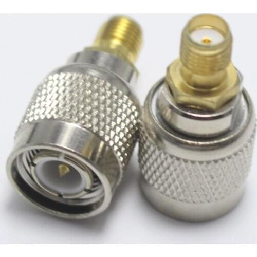 1PCS Gold-plated TNC Male Plug to SMA Female jack PCB Mount connector TNC-SMA-JK RF adapter