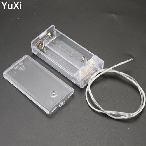 2× AA Battery Holder Box Case With ON/OFF Switch New AA Battery Box Transparent battery storage box For DIY Battery Accessories