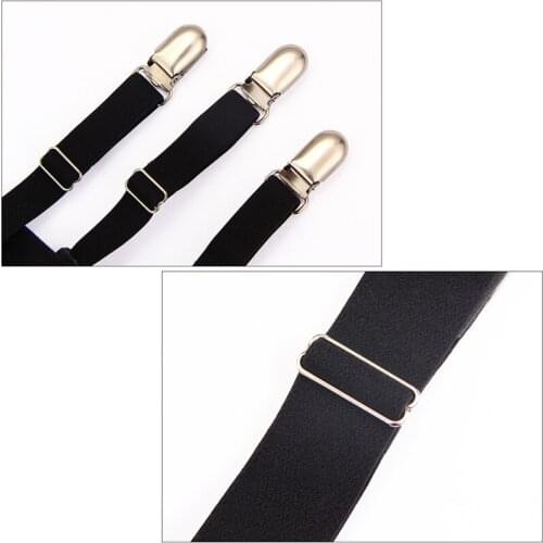 2 Pcs Men Shirt Stays Belt with Non-slip Locking Clips Keep Shirt Tucked Leg Thigh Suspender Garters Strap SUB Sale