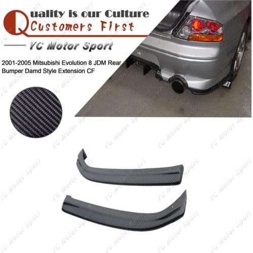 Car Accessories Carbon Fiber Damd Style Rear Extension 2pcs Fit For 2001-2005 Evolution EVO 8 JDM Rear Bumper Spat