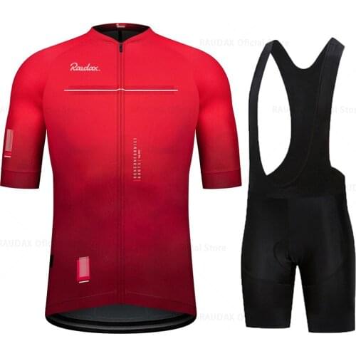 2021 Men Red Outdoor Cycling Jersey Set Summer Cycling Wear Mountain Bicycle Clothing MTB Bike Cycling Clothing Cycling Vest Set