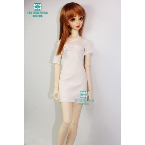 BJD accessories doll clothes fits 60cm 1/3 BJD doll fashion underwear and medium-length temperament T-shirt