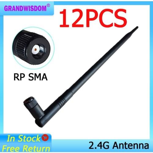 2.4GHz RP-SMA Connector WiFi 2.4G IOT Antenna 12dBi pbx antena long High Gain Wireless Networking Aerial Router Indoor Outdouter