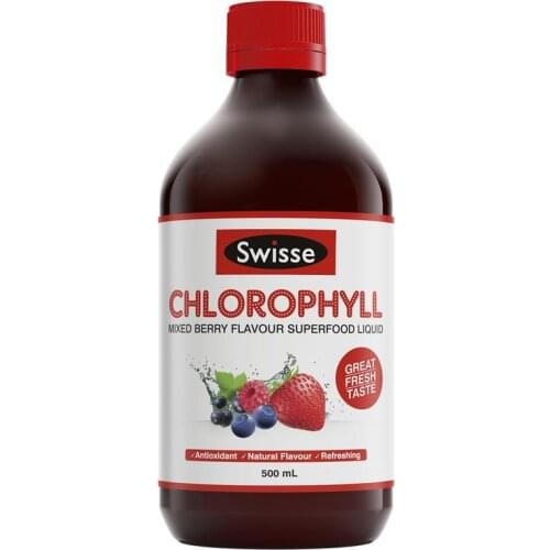 Australia Swisse Chlorophyll Mixed Berry 500ml Naturally Flavoured Great-tasting Green Antioxidant Superfood for Healthy Detox