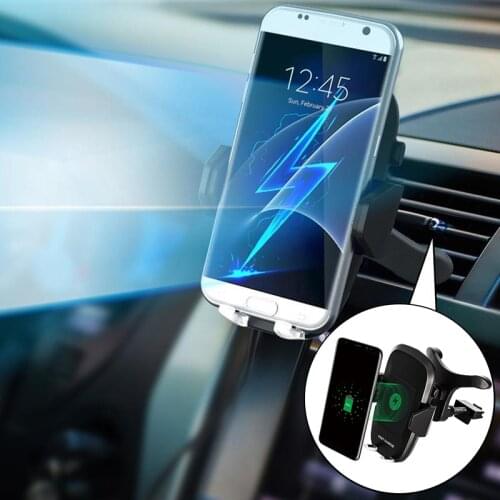 2 In 1 Car Wireless Charger For iPhone 12 Mini 11 Pro Max X XR XS 8 Plus Fast QI Charge Phone Holder For Samsung Note 20 Ultra