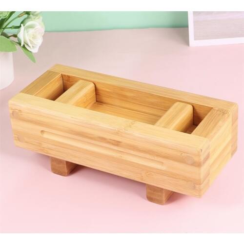 Bamboo Wooden Rectangular Sushi Press Mold Box Sushi Making Kit DIY Sushi Rice Roller Molds Sushi Kitchen Making Tools