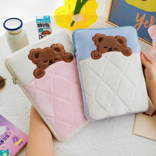 Tablet case for ipad bag 11 inch 10.5 inch 9.7 inch liner bag Korea ins wind girl tablet bag Bear cute tide case