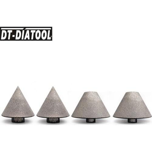 DT-DIATOOL 1pc Diamond Chamfer Finger Bits for Tile Ceramic Porcelain Enlarge Shape Round Bevel Existing Holes Dia 50/82mm