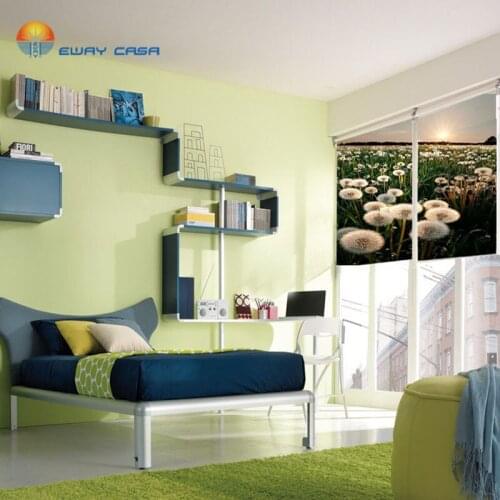 EWAY CASA Personalized Designer Printed Roller Blinds Customized Blackout Window Roller Shades for Bedroom No.RB_1012_PD