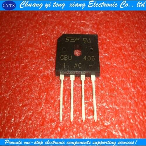 GBU406 600V 4A SIP-4 5pcs/lot