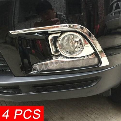 Chrome Fog Light Cover + Eyebrow For Toyota Highlander Kluger 2014 2015 2016