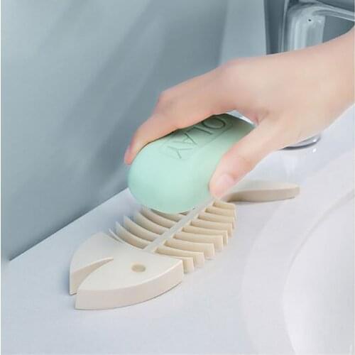 Creatived Fish Soap Dish Nordic Bathroom Decoration Soft Case For Scented Soap Box Fish Bone Stand Holder