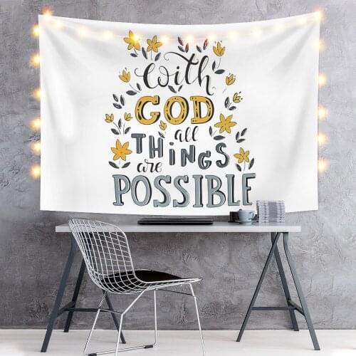 Creative Personality Text Design Wall-mounted Tapestry Dormitory Family Bedroom Life Photography Decorative Tapestry