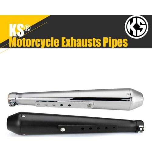Motorcycle modified exhaust pipe for Harley Triumph climber Moto Guz Harley Prince with net retro fish head exhaust pipe