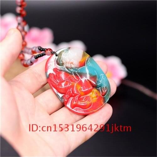 Jade Necklace Charm Jewelry Women Color Gifts Men Carved Pig for Chinese Natural Hand Amulet Fashion Pendant Jadeite