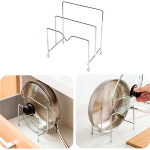Stainless Steel Pot Lid Rack Pan Cutting Board Holder Organizer For Kitchen